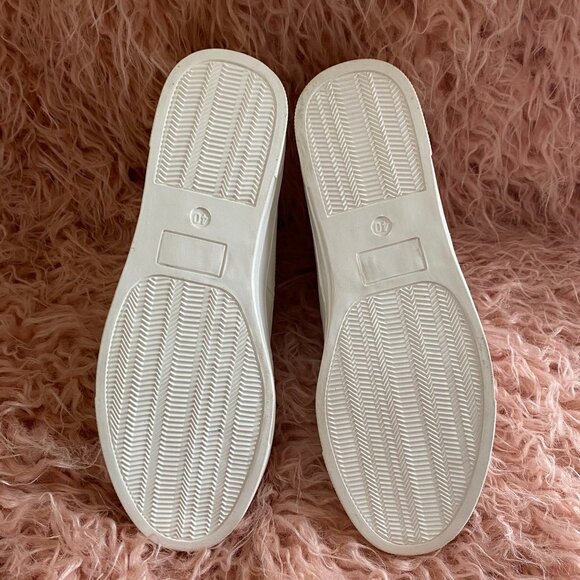 Feversole Platform Lace Up Sneakers  White NWT - Picture 2 of 5